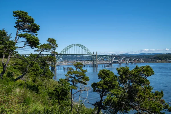 Ponte Della Baia Yaquina Newport Oregon Vista Estate — Foto Stock