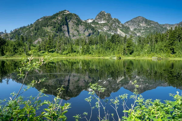 Picture Lake Shuksan Área Recreação Nacional Baker Estado Washington — Fotografia de Stock