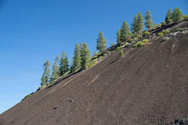 Vista Lateral Del Cono Ceniza Lava Lands Newberry Crater National — Foto de Stock