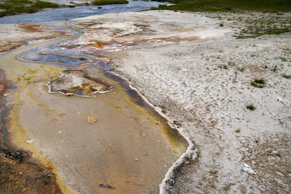 Aguas Termales Cuenca Del Géiser Arena Negra Parque Nacional Yellowstone —  Fotos de Stock