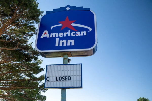 Colby Kansas Septembre 2020 Signez Pour Hôtel American Inn Fermé — Photo