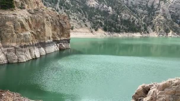 Jezero Přehrada Přehrady Buffalo Bill Cody Wyoming — Stock video