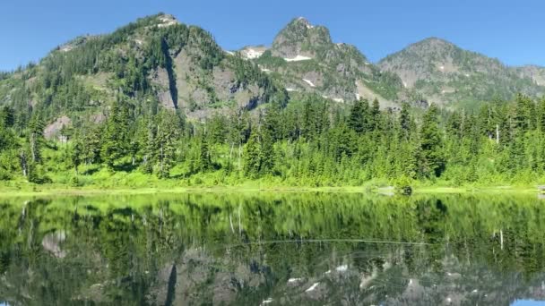 Bild See Mit Blick Auf Den Berg Shuksan Bundesstaat Washington — Stockvideo