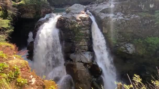 Nooksack Falls Den Cascade Mountains Bundesstaat Washington — Stockvideo