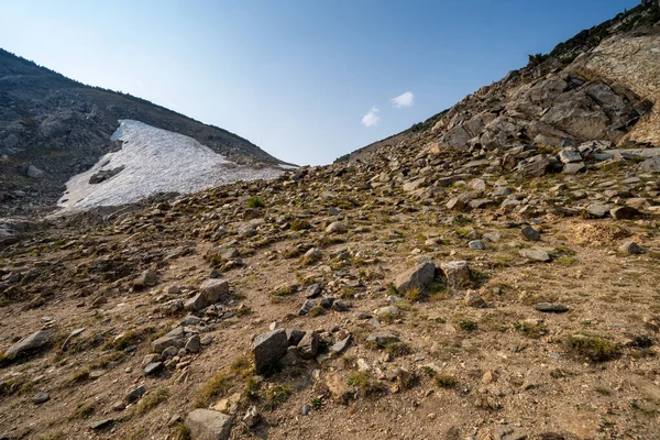 Rocky Gebied Leidt Naar Marys Glacier Sneeuwveld Colorado — Stockfoto