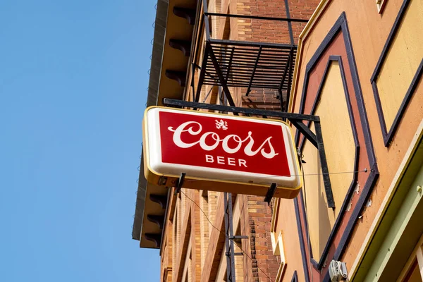 Victor Colorado Septiembre 2020 Cartel Marca Cerveza Old Fashioned Coors — Foto de Stock