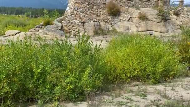 Colorado Usa September 2020 Panning Upwards Shot Church Rock Rocky — Stock Video