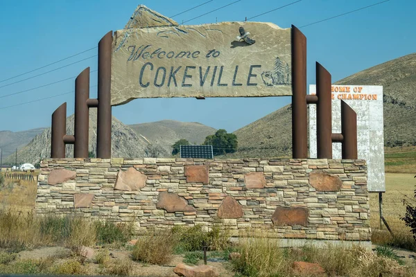 Cokeville Wyoming September 2020 Willkommen Cokeville Einer Ländlichen Stadt Lincoln — Stockfoto
