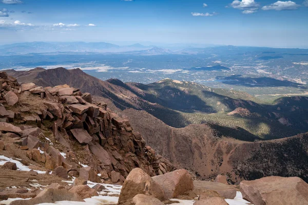 Вершина Пика Пайкс Горы Америкас Колорадо Высота Над Уровнем Моря — стоковое фото