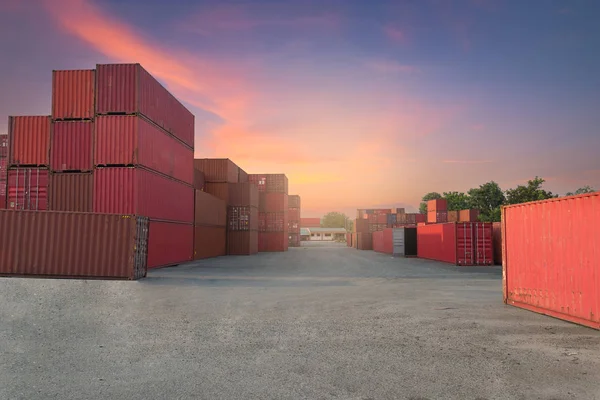 Cargo ship loading containers at sunshine