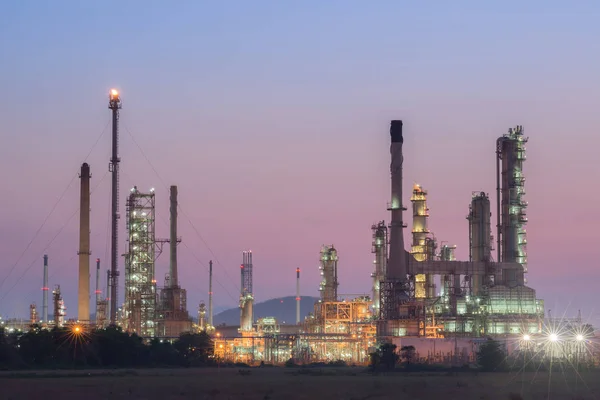 industrial factory buildings and sunset sky, chemical production industry