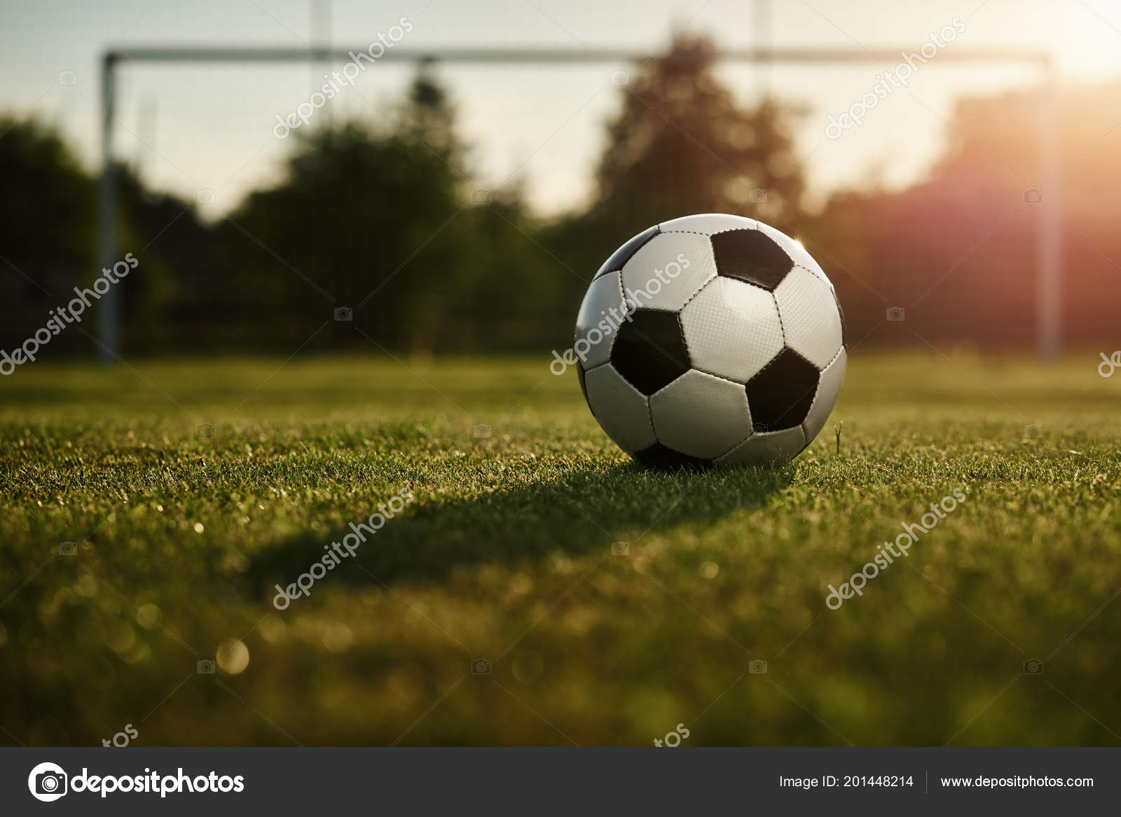 Soccer Ball Sunset Stock Photo by ©Steevy84 201448214