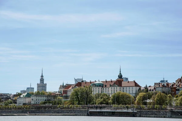 Stad Rivier Warschau Vistula Oude Stad Poolse Weense Boulevards Oude — Stockfoto