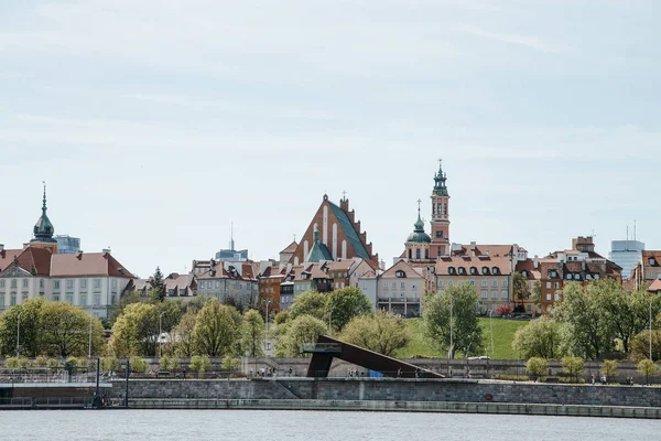 Stad Rivier Warschau Vistula Oude Stad Poolse Weense Boulevards Oude — Stockfoto