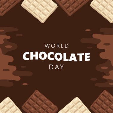 Dünya çikolata günü arkaplan vektör tasarımı