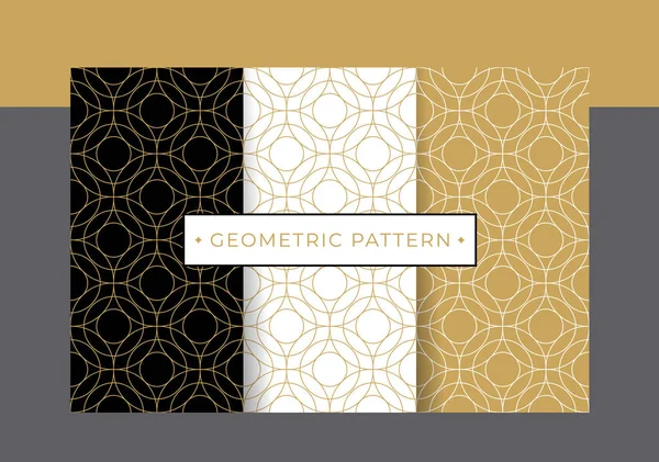 Gold Luxus Kollektion Geometrischer Muster Vektor Eps10 Editierbar — Stockvektor