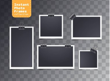 Vektör Fotoğraf çerçevesi çeşitli boyut ve şekil. Mockup tasarım şablonu