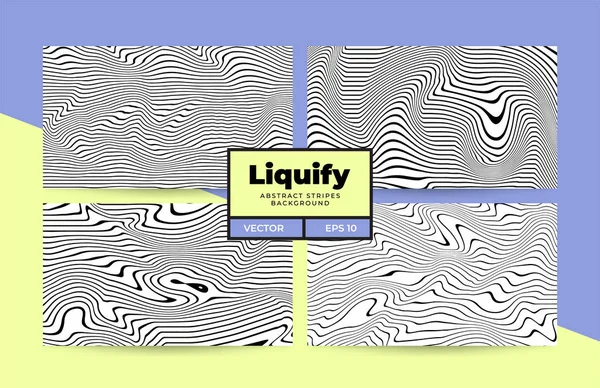 Resumo Redemoinho Liquify Coleção Padrão Linha Modelo Fundo Para Identidade —  Vetores de Stock