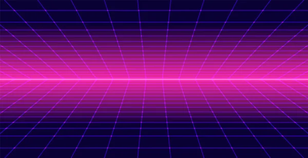 Arka Plan Manzara 80S Stil Synthwave Retrowave Duvar Kağıdı Tasarımları — Stok Vektör