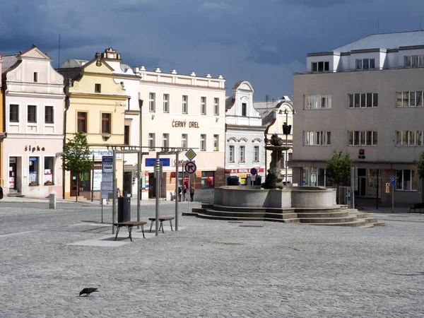 Havlickuv 布罗德 捷克共和国 2018年6月02日看法到著名 正方形从第十六世纪的第二个半 6月02日 2012 Havlickuv 布罗德 捷克内地 — 图库照片