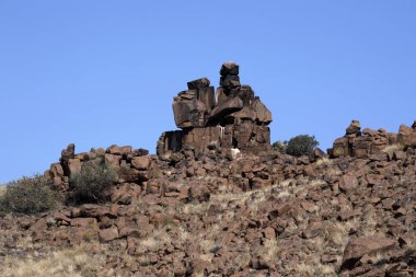 Merkez Namibya ilginç taşlar.