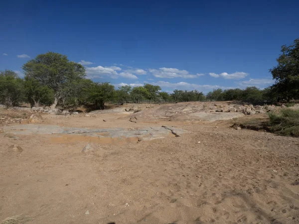 Пейзаж Вдоль Реки Кунене Северная Намибия — стоковое фото