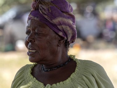 Kuzey Namibya, piyasada, 12 Mayıs 2018:woman, 12 Mayıs 2018, Kuzey Namibya