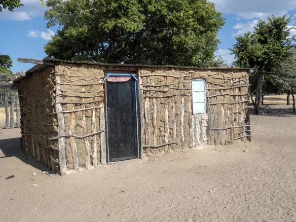 Chudé Chýše Domorodci Damaraland Namibie — Stock fotografie