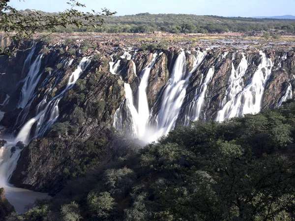 Hermosa Ruacana Cae Frontera Namibia Botswana — Foto de Stock