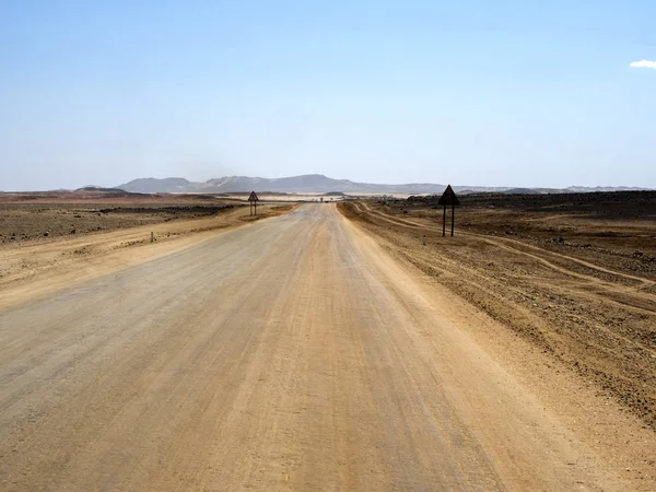 Stoffige Weg Centraal Namibië — Stockfoto