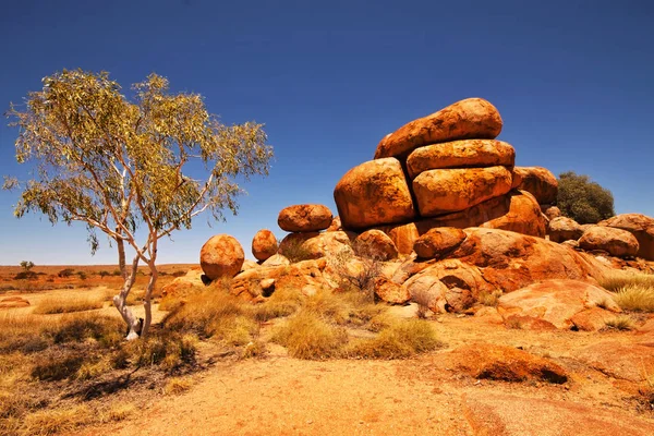 Teufelsteine Karlu Karlu Zentralaustralien — Stockfoto