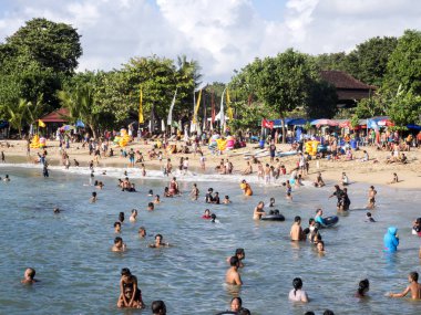 Sanur, Bali, Endonezya, Mayıs 6th.2017, yerel halkın,, 6 Mayıs festival banyo. 2017, Sanur, Bali, Endonezya 
