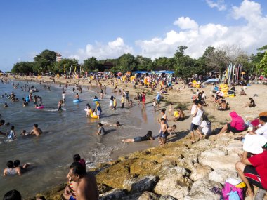 Sanur, Bali, Endonezya, Mayıs 6th.2017, yerel halkın,, 6 Mayıs festival banyo. 2017, Sanur, Bali, Endonezya 