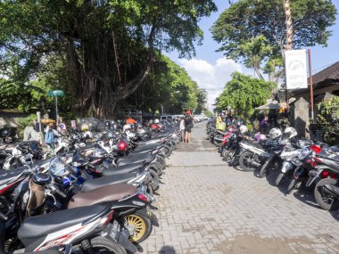 Sanur, Bali, Endonezya, 6 Mayıs.2017, motosiklet park, 6 Mayıs. 2017, Sanur, Bali, Endonezya 