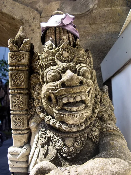 Statue Bewacht Den Eingang Bali Indonesien — Stockfoto
