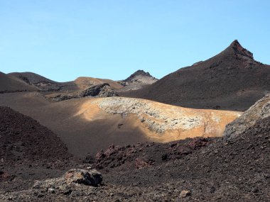 Chico, Isabela Adası, Galapagos, Ekvador renkli vadiler