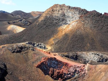 Chico, Isabela Adası, Galapagos, Ekvador renkli vadiler