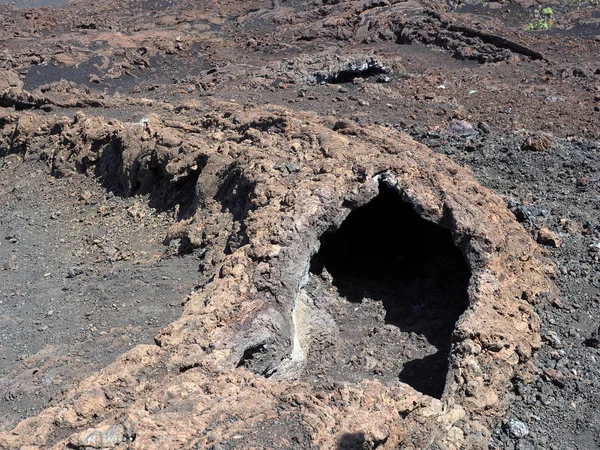 Caldera Áramlik Láva Sierra Negra Vulkán Isabela Island Galapagos Ecuador — Stock Fotó