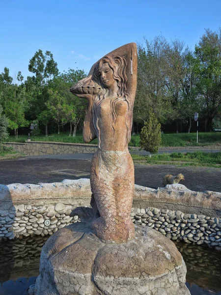 Escultura Ninfas Água Yerevan Armênia — Fotografia de Stock