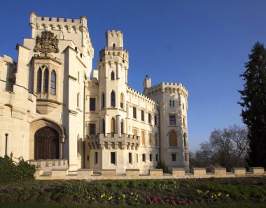  Bahçeleri ve kale Hluboka nad Vltavou, Çek Cumhuriyeti için 
