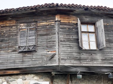 Yeniden oluşturulan ahşap evler, Sozopol, Bulgaristan