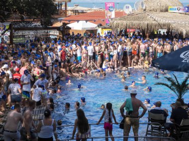 Golden Sands, Bulgaristan-1 Temmuz:, 2017 1 Temmuz 2017 Golden Sands, Bulgaristan üzerinde yaz aylarında plaj partisi. 