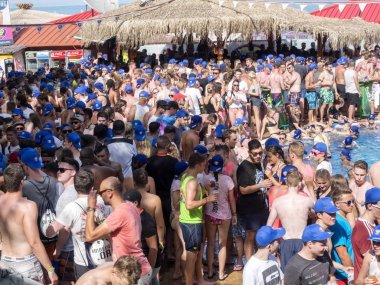 Golden Sands, Bulgaristan-1 Temmuz:, 2017 1 Temmuz 2017 Golden Sands, Bulgaristan üzerinde yaz aylarında plaj partisi. 