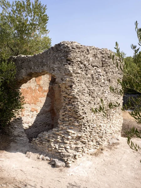 ruins of a Roman tank on the Croatian coast