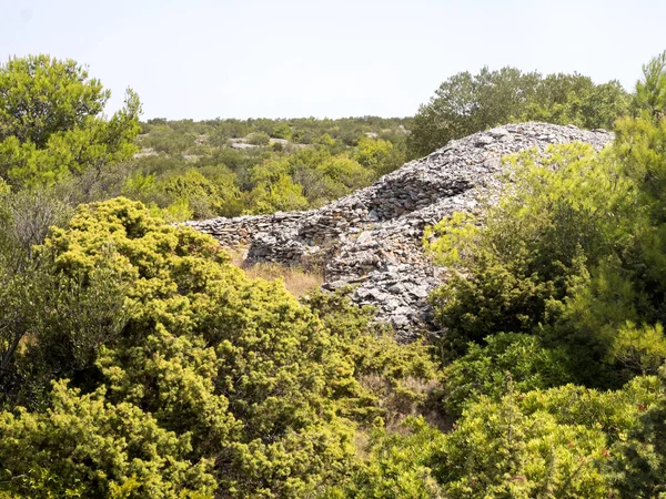 Paisaje Pedregoso Costa Croata — Foto de Stock