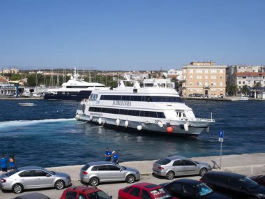 Zadar, Coratia Ağustos 29.2017, yolcu gemisiyle bay Zadar, Ağustos 29. 2017, Zadar, Coratia