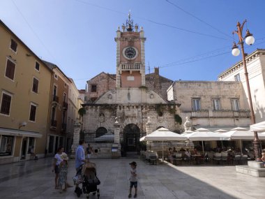 Zadar, Coratia Ağustos 29.2017, Zadar, eski şehir, Ağustos 29. 2017, Zadar, Coratia