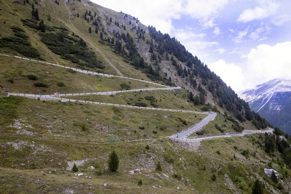 Italian Alps Italia Settembre 2016 Cawkward Bend Road Stelvio Italia — Foto Stock
