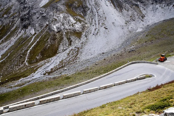 Cawkward Bend Road Stelvio Italia — Foto Stock
