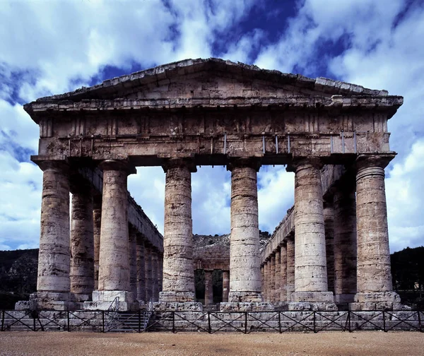 Ruinerna Romerska Templet Segesta Sicilien Italien — Stockfoto